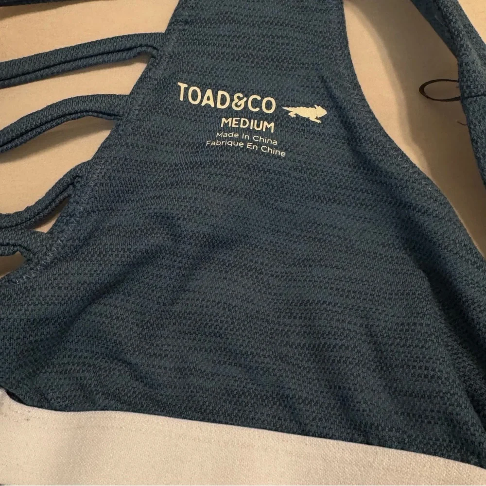 Toad&Co SMU Tech Tomboy Tank Dress Sleeveless Blue Athletic Granola Self Bra M - Picture 10 of 10
